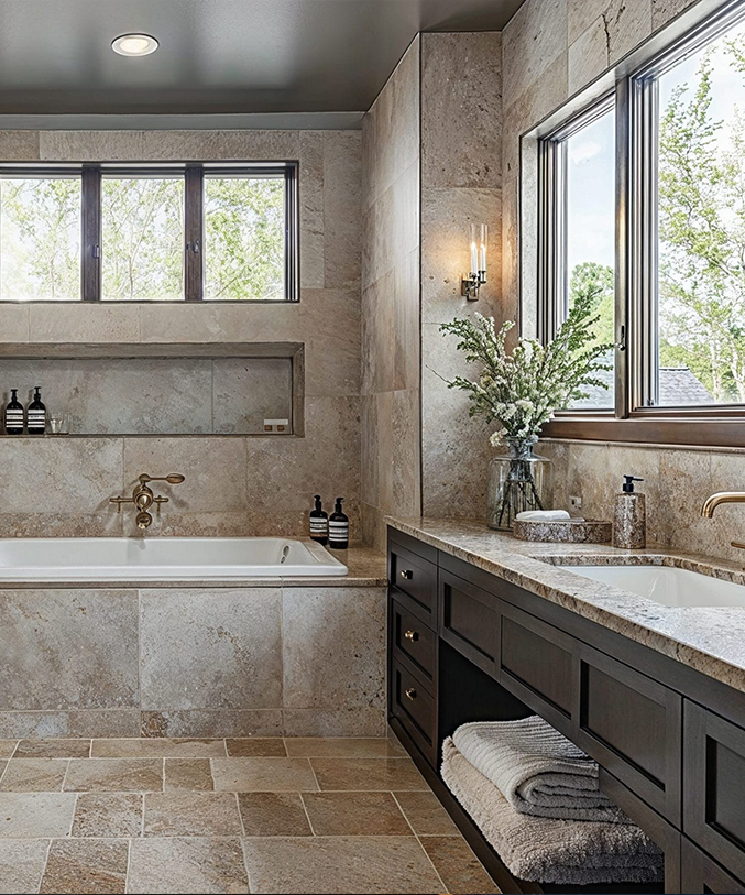 Modern bathroom remodeling example