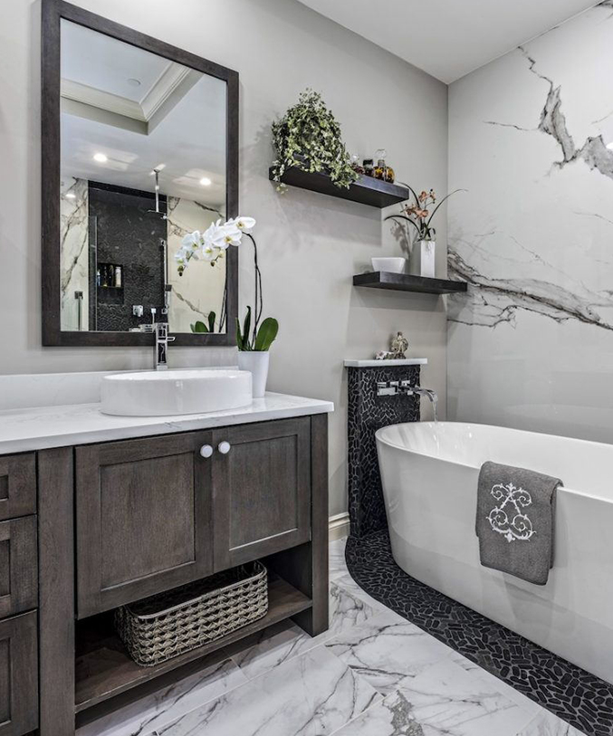 Walk in shower renovation design